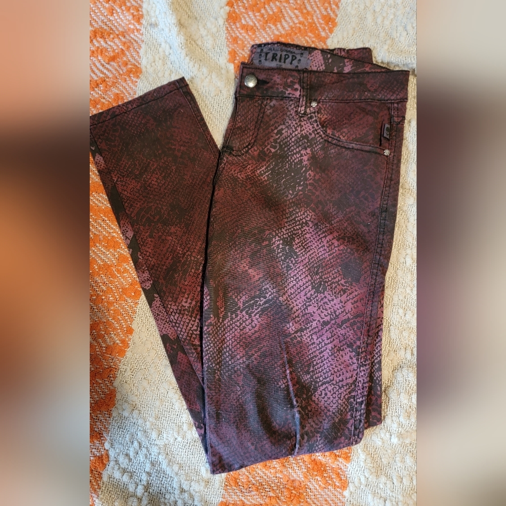 Tripp NYC Snakeskin Skinny Jeans